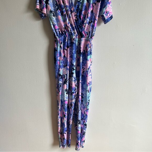 Lilly Pulitzer Sz S Printed Floral Relaxed Jumpsuit - Picture 3 of 11